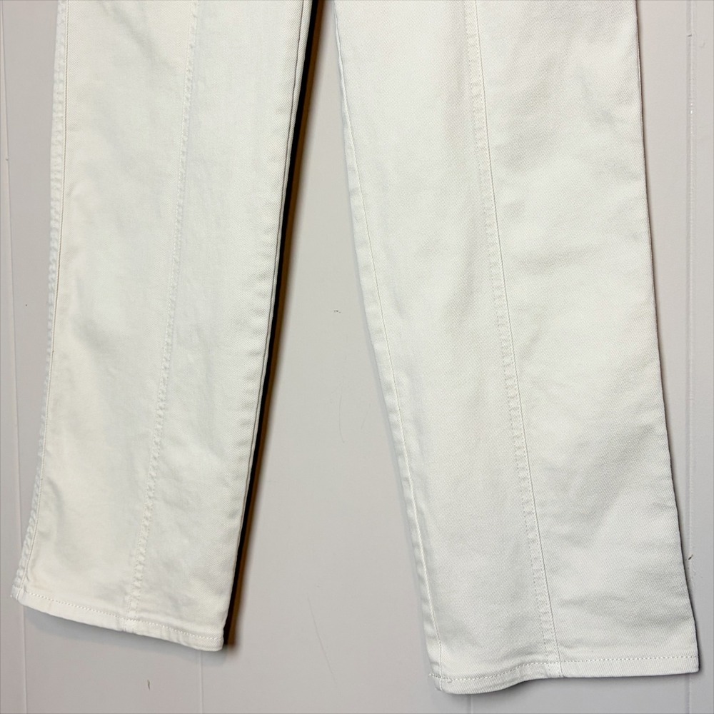 Wilfred Free Archer Pants 0 High Waisted Western Yoke Straight Leg Cream Ivory - Picture 3 of 9